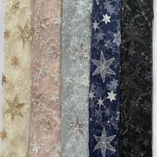 Étoile Sequin Dentelle Tissu