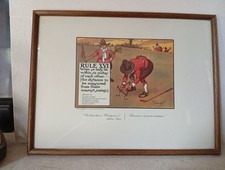 Imprimé Perrier Série Golf Charles Crombie Règle XVI