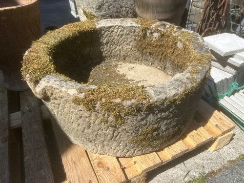 Bac pierre taille ronde ancien - taille,