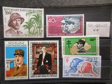 EX COLOLIES TOM-DOM timbres DE GAULLE neuf ** bon état lot ND283