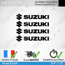 Stickers pour SUZUKI Noir 4 Autocollants Moto Adhésifs Scooter 15 x 3 cm adhésif