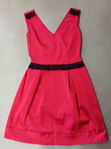 Robe rouge noir habillée - rouge,