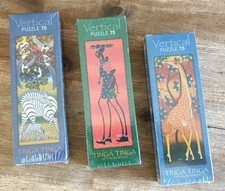 Lot 3 Vertical Puzzle 75 Pièces Tinga Tinga Art From Africa HEYE 105x297mm Neuf