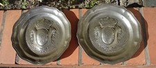2 OLD SMALL PLATES TIN LATE