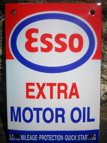 Plaque émaillée esso - esso, motor
