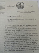 Paris 21 Floréal / Bureau des beaux Arts et des Fêtes Nationales / Ministre 
