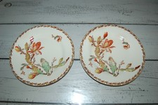 2 Rares Assiettes  Anciennes Porcelaine opaque de  Gien Modèle CACTUS 21,4 cm