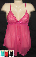 W3003 Sexy Lingerie Babydoll Lounge Wear Lace & Mesh