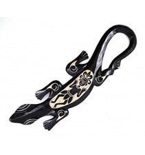 Salamandre/Gecko mural en bois