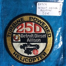 PATCH DETROIT DIESEL ALLISON 250 TURBINE POWERED ÉCUSSON TISSUS