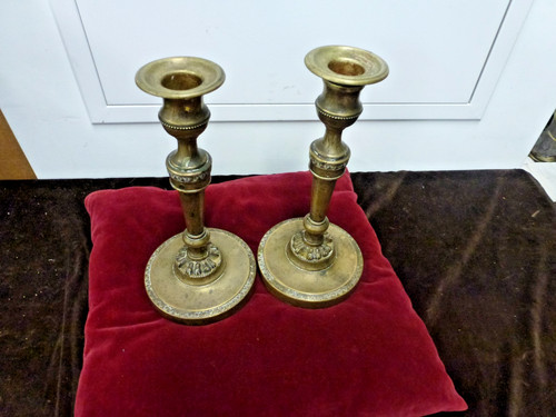 Rare paire bougeoirs griffes - bougeoirs,