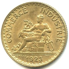 1 franc chambre de commerce et indsutrie 1923 de qualité n°7727