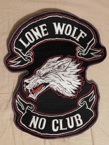 Grand patch neuf tete loup - patch,