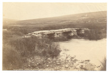 England, Devonshire, Teignhead Bridge.Dartmoor, Vintage albumen print JV c.1895 