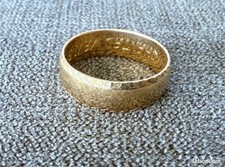 Large anneau en or jaune 18