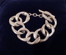 Bracelet gourmette signé Scooter Paris en métal argenté neuf