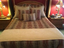 Gold Rayon Bed Scarf or Table