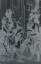 Femmes nues 1920 plaque - femmes, verre