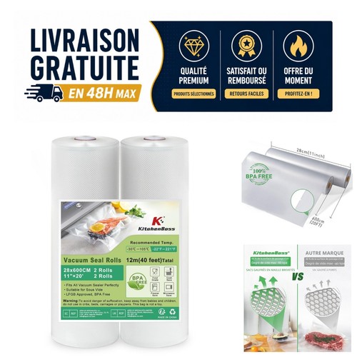 Kitchenboss rouleaux sous vide - rouleaux,