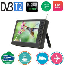 Mini TV Portable 5" 800x480 DVB-T2 ATSC ISDB-T FM USB Batterie, TV à Emporter 