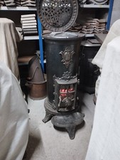 Poêle à Bois ancien restauré bûches 40cm feu visible 5 kw