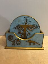 Série de 6 Dessous de Verre Décor Lignes De Nazca Animaux Stylisé Souvenir Pérou