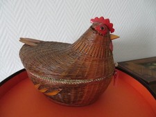 VINTAGE BOITE A COUTURE POULE