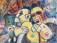 Très Beau  Dessin Dubuc Personnage Couple Homme Femme 1992 Roland? A Identifier