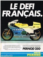 PUBLICITE ADVERTISING 085 1981  La moto PERNOD 250
