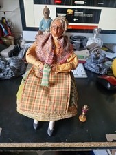 santon S. JOUGLAS.. 30 CM. Vieille Au Tricot  