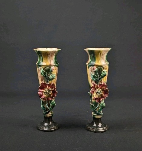 Paire vase barbotine art - vase,