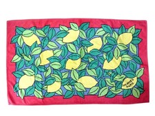 SERVIETTE HERMES DRAP DE PLAGE CITRONS 150X90CM EN COTON ROSE LIMONS BEACH TOWEL