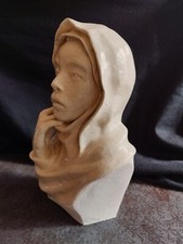 Sculpture terre cuite blanche