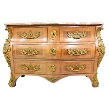 Commode tombeau bois de violette & bronze doré estampillée Mondon XVIIIème