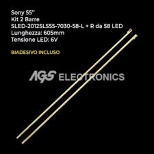 KIT 2 BARRES BANDES TV 58 LED SONY SLED-2012SLS55-7030-58-L/R KDL55HX755