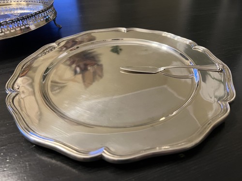 Plateau assiette argent - en,