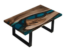 Table basse en résine époxy