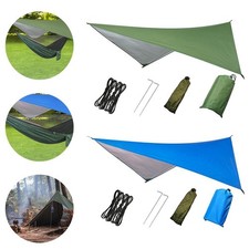 Bâche de Tente de Hamac Imperméable Bâche D'abri de Camping avec Oeillet