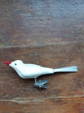 ANCIENNE DECORATION DE NOËL SAPIN - OISEAU BLANC