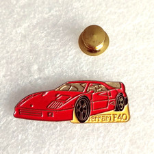 Pin's Pins lapel Pin enamel Ferrari F40 F 40 Email sans epoxy base doré Signé