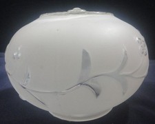 Vintage Art Deco Frosted Oval