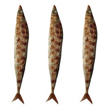  3 Pcs Ornements De Poisson Grillé Simulés Faux Accessoires Photographie