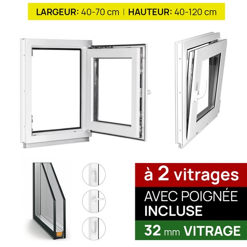 Fenêtre pvc double - pvc, de