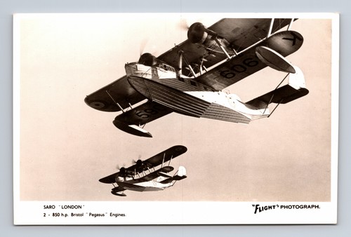 Rppc raf saunders roe - rppc,
