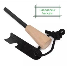 Allume feu Pierre à feu firesteel. Randonnée survie camping trekking bushcraft 