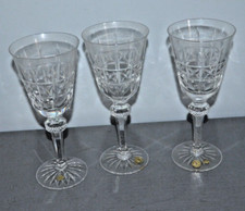 3 Verres à Eau Cristal de Lorraine au Plomb Fait Main Estampillé
