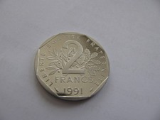2 francss   1991   RARE  