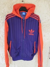 Veste à capuche ADIDAS rétro vintage sport TREFOIL jacket violet orange L