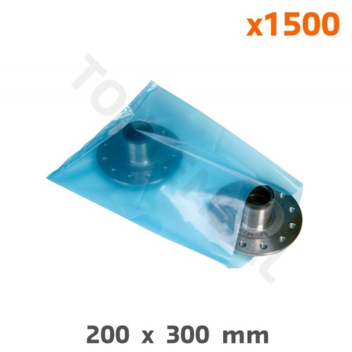 Sachet plastique bleu - plastique,
