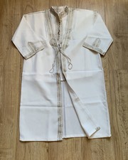 Jabador Enfant 7-8 ans. 2 pièces, crème et broderies marron